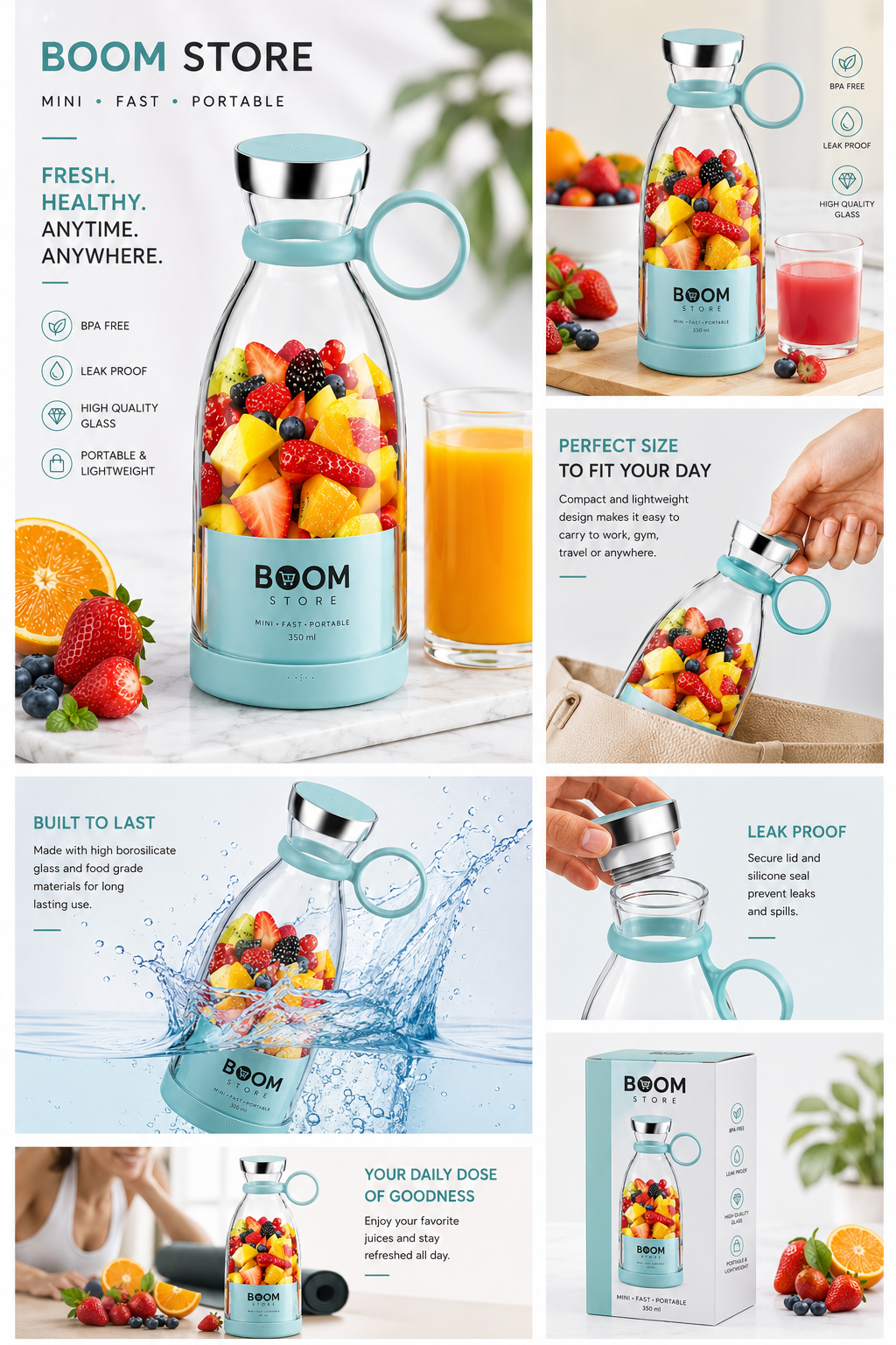 Portable Juicer & Blender Bottle