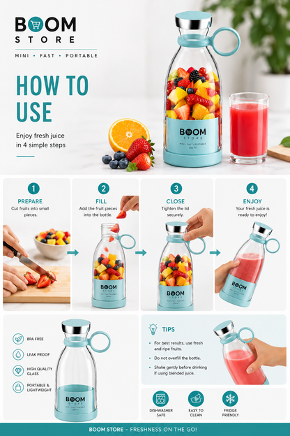 Portable Juicer & Blender Bottle